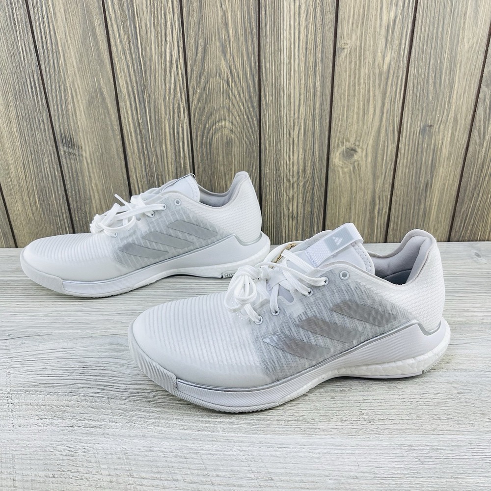 Adidas Crazyflight Volleyball Shoes White Silver Grey IG3970 Womens Size: 8.5 - Picture 11 of 16